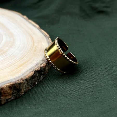 18K Gold Plated Trio Minimal Adjustable Ring Set